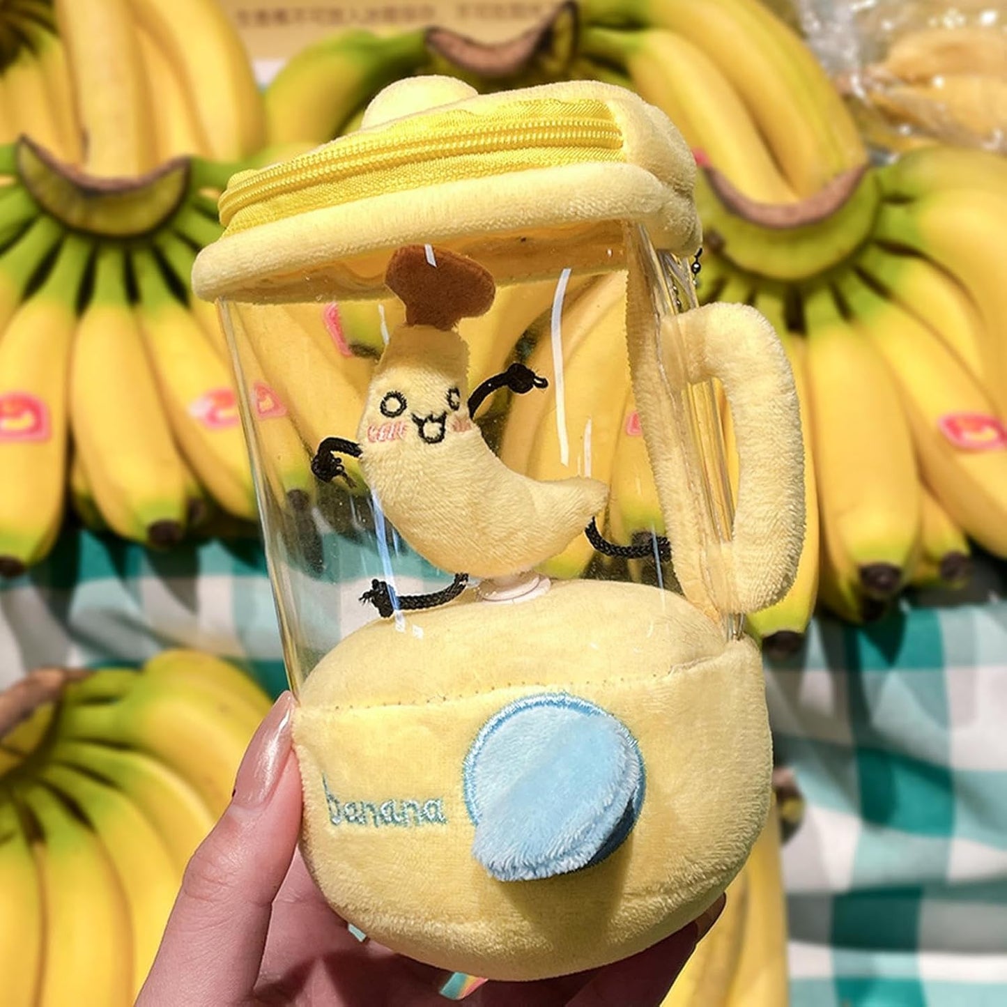 el peluche sandia ,platano y naranja