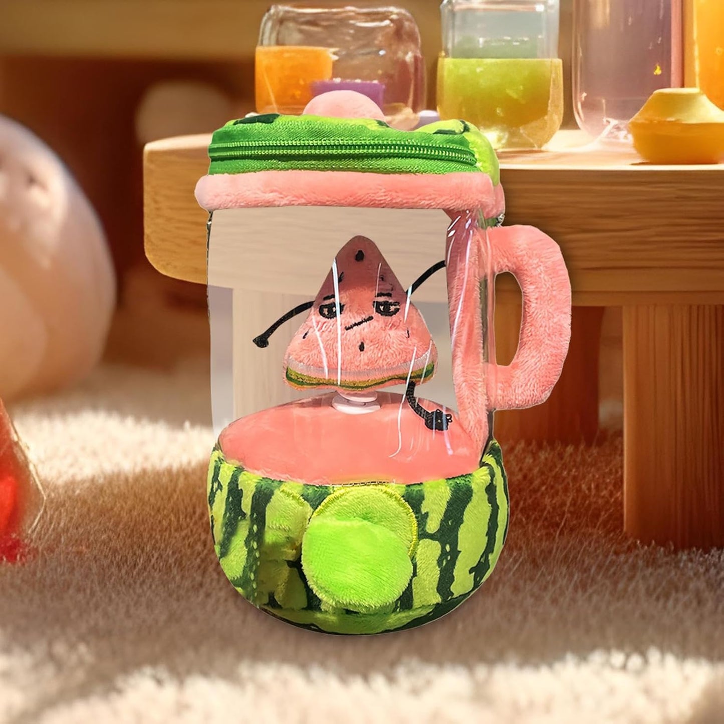 el peluche sandia ,platano y naranja